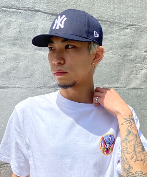 NEW ERA（ニューエラ） キャップ 7 1/2 ネイビー×ホワイト メンズ