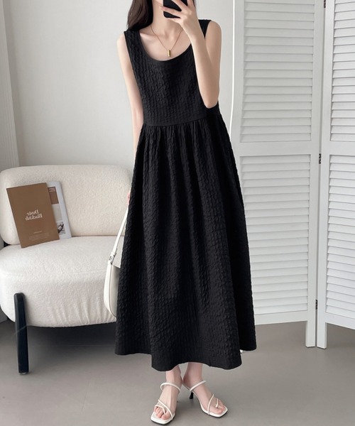 「ABITOKYO」 ノースリーブワンピース X-LARGE ベージュ レディース_画像5