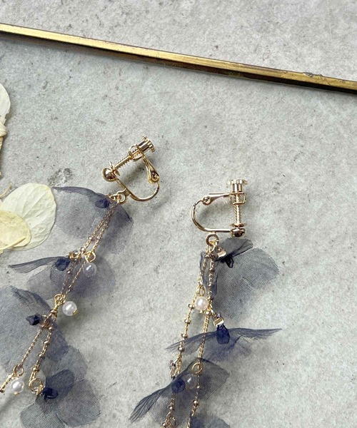 「m.soeur」 イヤリング（両耳用） FREE ブラック レディース_画像7