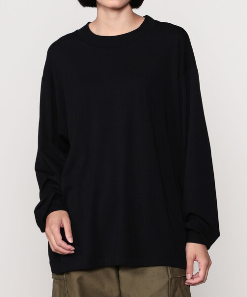 キャプテンサンシャイン ブラック 長袖 Tシャツ 34 レディース Kaptain Sunshine（キャプテン サンシャイン） 長袖カットソー 34