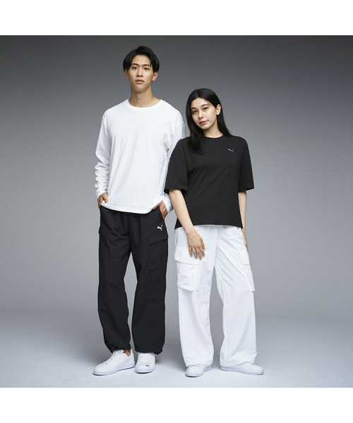 「PUMA」 ローカットスニーカー 23.5cm ホワイト×レッド メンズ_画像2