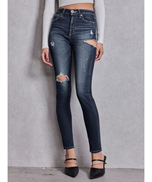 GYDA（ジェイダ） ジーンズ デニム デニムパンツ ミドルウエストSIDE