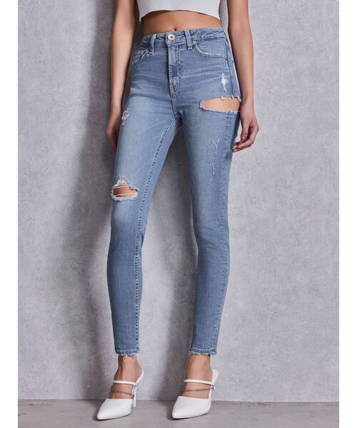 GYDA（ジェイダ） ジーンズ デニム デニムパンツ ミドルウエストSIDE