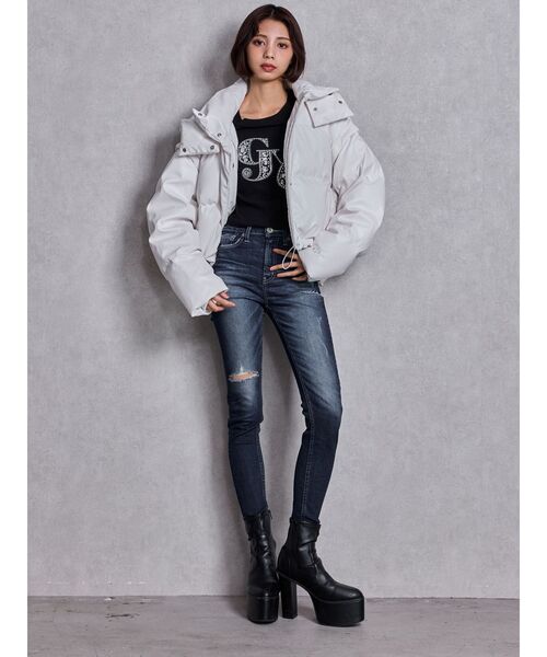 GYDA（ジェイダ） ジーンズ デニム デニムパンツ ミドルウエストSIDE