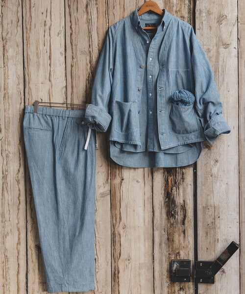 デニムジャケット gジャン Engineer Jacket Indigo Oxford メンズの画像