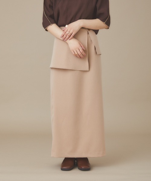 「moi tytto」 ロングスカート FREE ベージュ レディース_画像5
