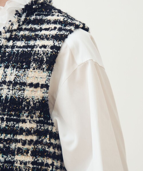 TOMORROWLAND ジレ　ベスト TOMORROWLAND collection ベスト ジレ タッターギンガムリバー 4-way