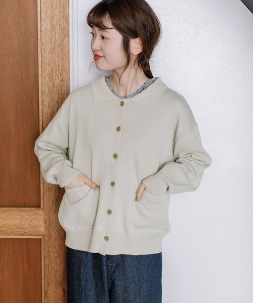 「POU DOU DOU」 ニットカーディガン 3 ブラック レディース_画像3