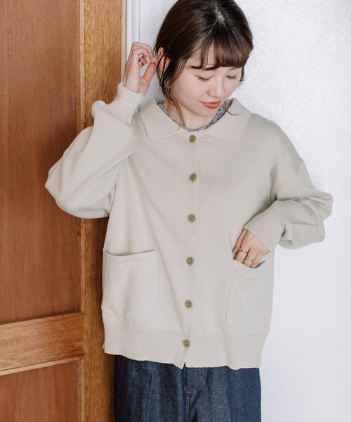 「POU DOU DOU」 ニットカーディガン 3 ブラック レディース_画像4