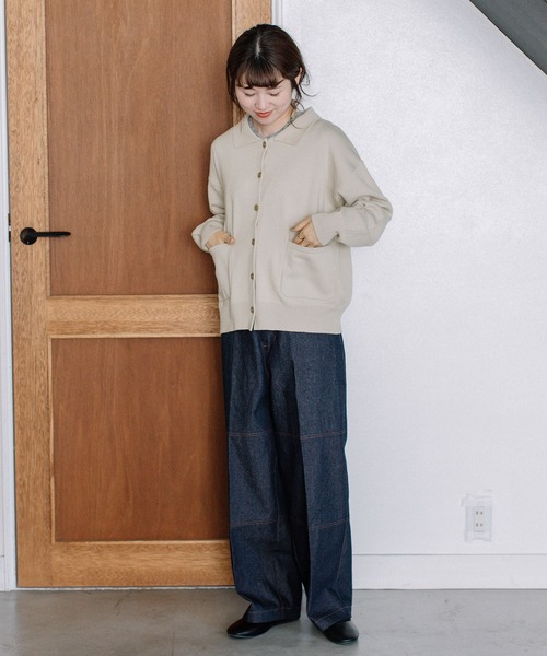 「POU DOU DOU」 ニットカーディガン 3 ブラック レディース_画像5