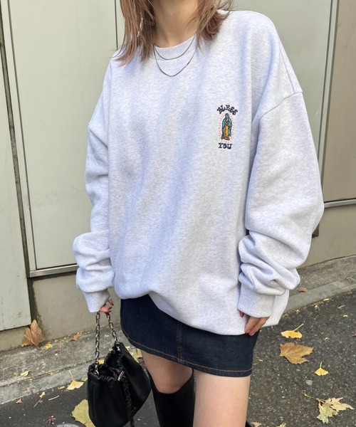 「WHO'S WHO gallery」 「blessyou」スウェットカットソー FREE アッシュグレー レディース_画像5