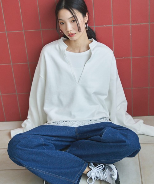 DOUX ARCHIVES（ドゥアルシーヴ） トレーナー スウェット キーネック