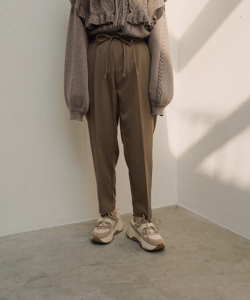 「moi tytto」 イージーパンツ SMALL モカ レディース_画像8