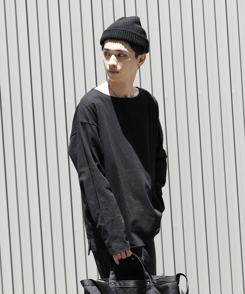 「meltum」 長袖Tシャツ LARGE ブラック メンズ_画像8