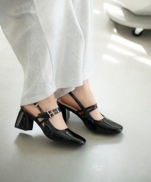 「R&E」 「REZOY」ヒールサンダル 23cm ブラック レディース_画像8