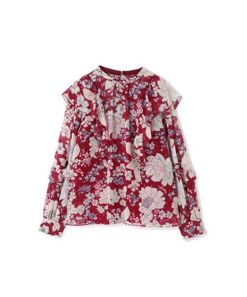 「JILL STUART」 長袖ブラウス MEDIUM レッド レディース_画像6