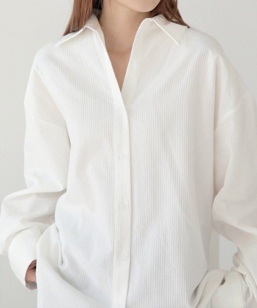 「UNE MANSION」 長袖シャツ FREE スカイブルー レディース_画像6