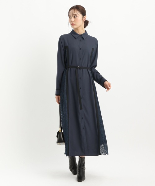 「Andemiu」 シャツワンピース フリー ダークベージュ レディース_画像2