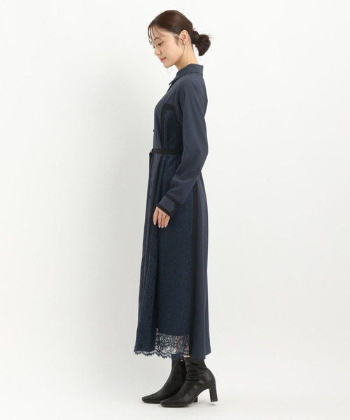 「Andemiu」 シャツワンピース フリー ダークベージュ レディース_画像4