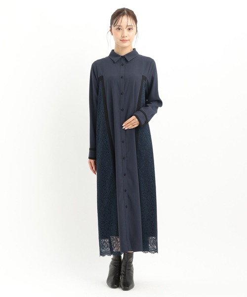 「Andemiu」 シャツワンピース フリー ダークベージュ レディース_画像6