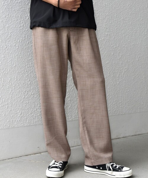 SHIPS any パンツ any:「UVカット」FUTURE LINEN CANVAS リネンライク