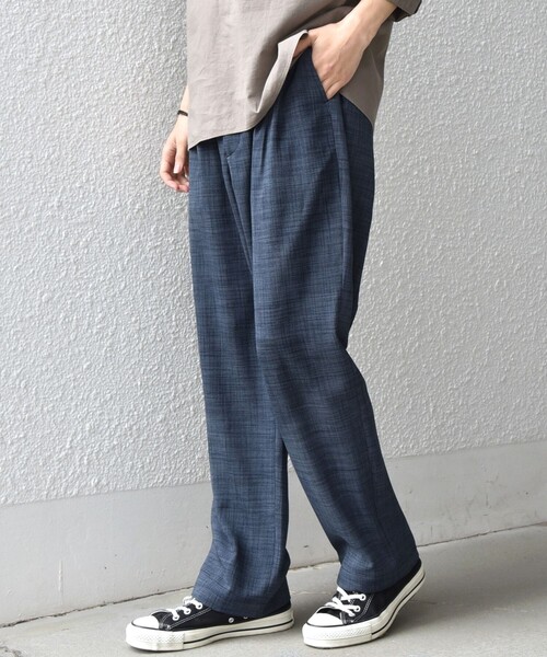SHIPS any パンツ any:「UVカット」FUTURE LINEN CANVAS リネンライク