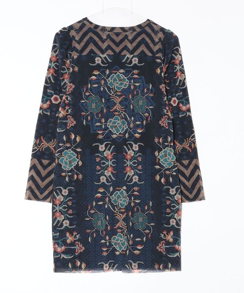 「VIVIENNE TAM」 長袖ワンピース 40 ネイビー レディース_画像2