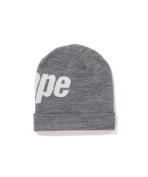 A BATHING APE ニット帽 グレー A BATHING APE（アベイシングエイプ） ニットキャップ FREE グレー