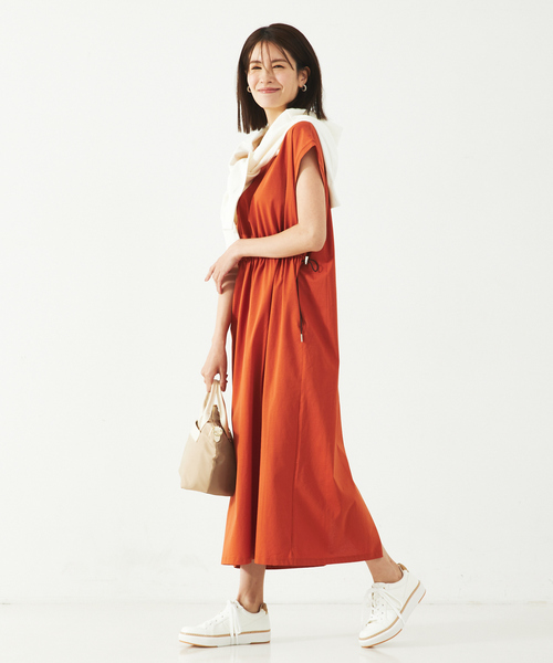 「abahouse mavie」 半袖ワンピース フリー ダークグリーン レディース_画像4