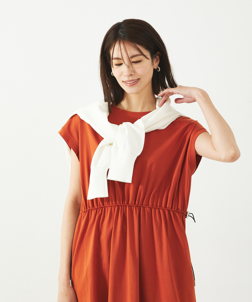 「abahouse mavie」 半袖ワンピース フリー ダークグリーン レディース_画像5