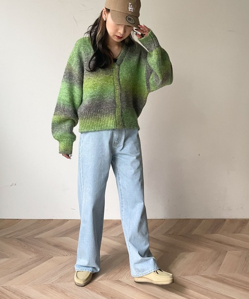 「WEGO」 デニムパンツ LARGE ライトインディゴブルー レディース_画像8