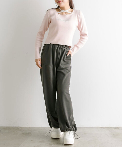 「OLIVE des OLIVE」 スウェットパンツ FREE オートミール レディース_画像4