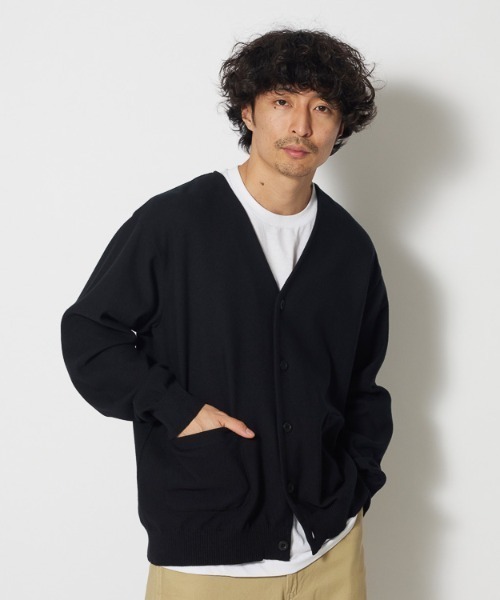 「Snow Peak」 ニットカーディガン M ブラック メンズの画像