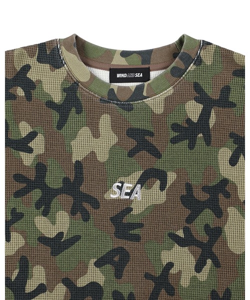 WIND AND SEA（ウィンダンシー） tシャツ HEAVY WAFFLE L/S TEE メンズ