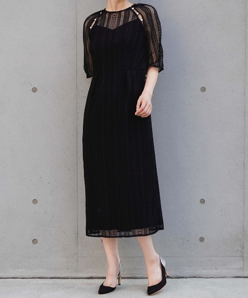 「kaene」 半袖ワンピース 38 イエロー レディース_画像3