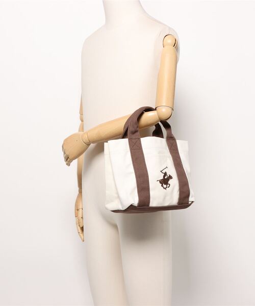 「BEVERLY HILLS POLO CLUB」 ハンドバッグ FREE ベージュ レディース_画像2