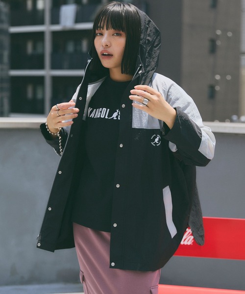 KANGOL SPORT 「KANGOL SPORT」 ナイロンブルゾン LL ブラック系その他