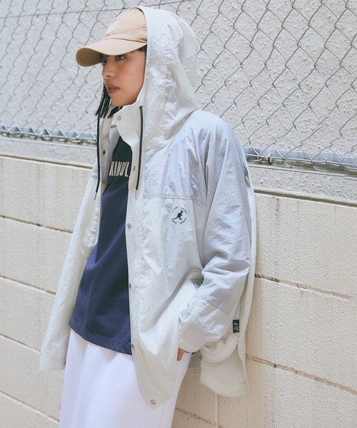 「KANGOL SPORT」 ナイロンブルゾン LL ブラック系その他 レディース_画像7