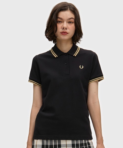 FRED PERRY フレッドペリー　レディースポロシャツ　UK12 FRED PERRY（フレッドペリー） ポロシャツ ポロ The Fred Perry Shirt