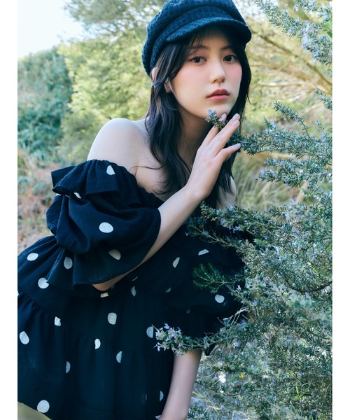 最終値下げ！ GAVIAL ツイード キャスケット 即完売品 黒 ガヴィル 美品 SNIDEL（スナイデル） 帽子 キャスケット レディース ツイード
