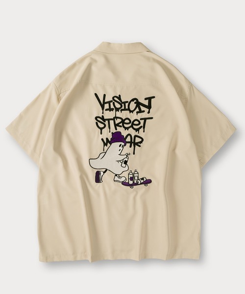 「VISION STREET WEAR」 半袖シャツ X-LARGE アイボリー メンズ_画像5