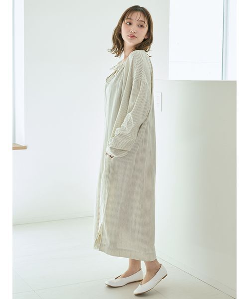 gelato pique（ジェラートピケ） 長袖ワンピース ONE SIZE ブルー