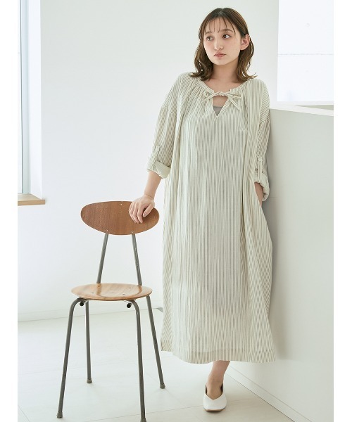 gelato pique（ジェラートピケ） 長袖ワンピース ONE SIZE ブルー