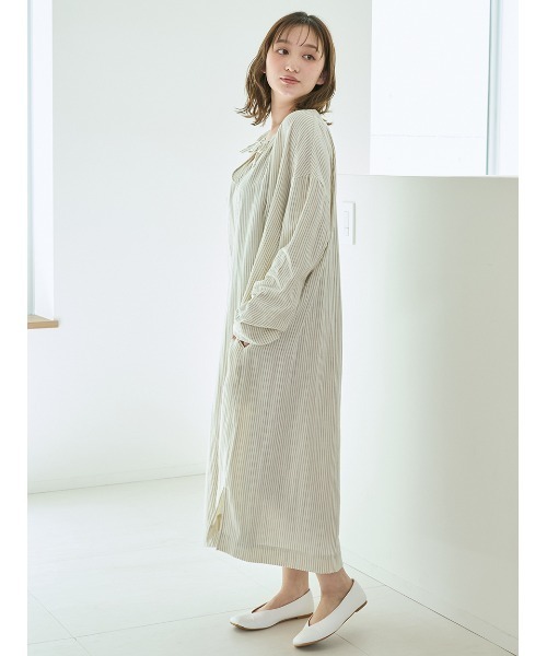 gelato pique（ジェラートピケ） 長袖ワンピース ONE SIZE ブルー