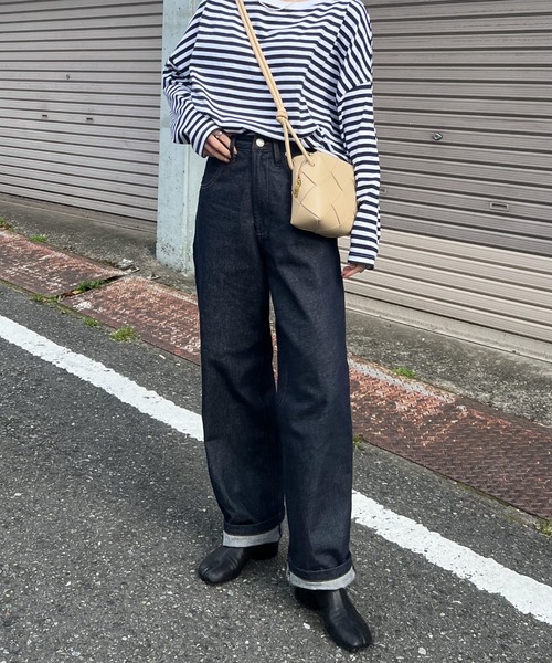「hinari」 デニムパンツ SMALL ネイビー レディース_画像9