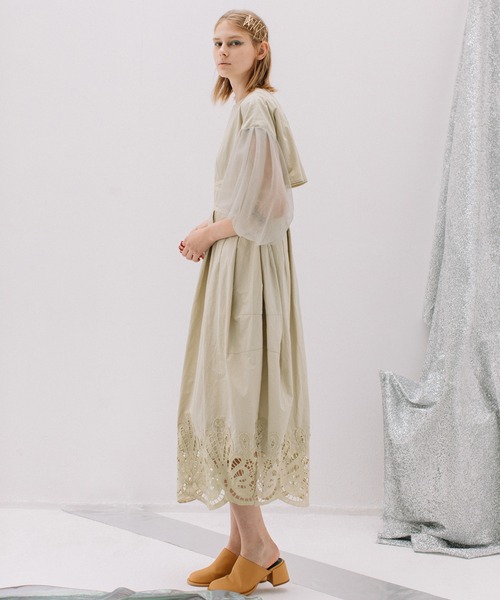 「AULA AILA」 長袖ワンピース 0 ネイビー レディース_画像4