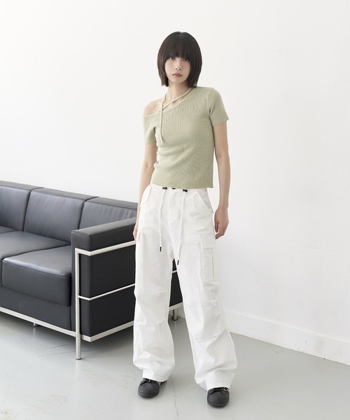 「UNE MANSION」 カーゴパンツ MEDIUM ブラック レディース_画像3