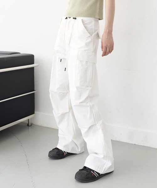 「UNE MANSION」 カーゴパンツ MEDIUM ブラック レディース_画像5