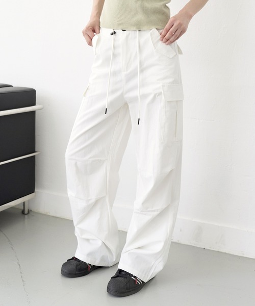 「UNE MANSION」 カーゴパンツ MEDIUM ブラック レディース_画像6
