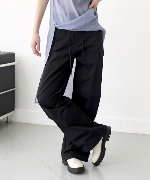 「UNE MANSION」 カーゴパンツ MEDIUM ブラック レディース_画像9
